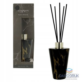 Pavoncella Odświeżacz powietrza Scentchips Dyfuzor patyczkowy Cone Marble Rose & Almonds 200ml Pavoncella (8716516204598)