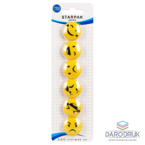 Starpak Magnes żółty Starpak (576505) 6 sztuk