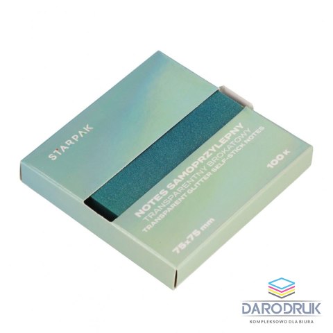 Starpak Notes samoprzylepny (karteczki) Transparentny ombre niebieski mix 100k [mm:] 75x75 Starpak (576526)