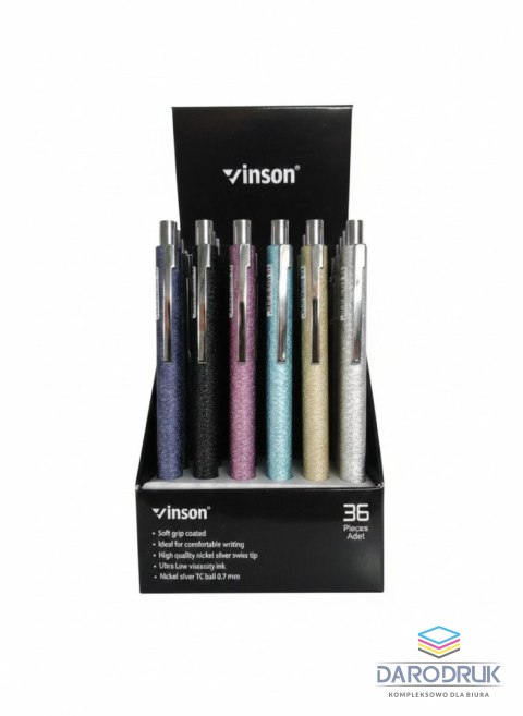 Vinson Długopis olejowy PIONEER 7118 wkład niebieski 0,7mm Vinson
