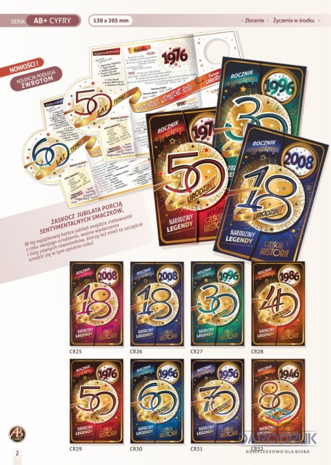 Ab Card Kartka składana Cyfry CR AB+ Ab Card (5905937482149)