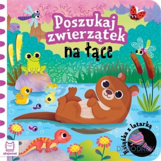 Aksjomat Książka dla dzieci Poszukaj zwierzątek na łące. Książka z latarką Aksjomat