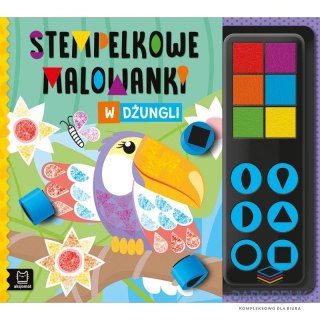 Aksjomat Książka dla dzieci Stempelkowe malowanki. W dżungli Aksjomat