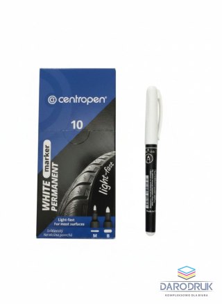 Centropen Marker permanentny 2687 wkład biały okrągła końcówka Centropen (8595013651124)