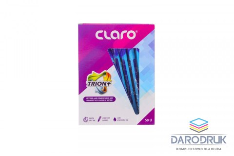 Claro Długopis Trion plus wkład niebieski 0,7mm Claro (CLA066)