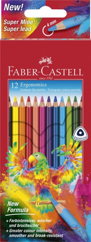 Faber Castell Kredki ołówkowe Ergonomics 12 kol. Faber Castell (116512 FC)