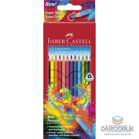 Faber Castell Kredki ołówkowe Ergonomics 12 kol. Faber Castell (116512 FC)