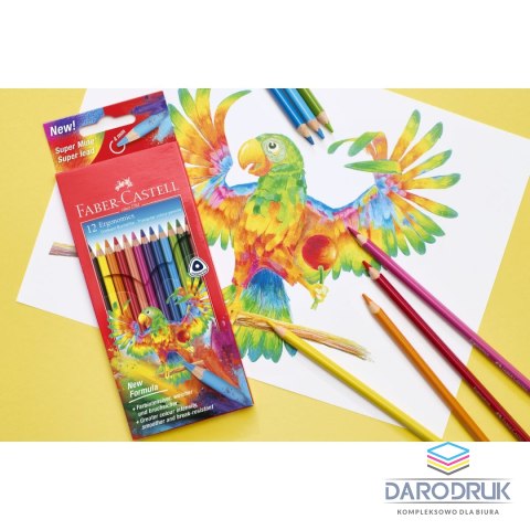 Faber Castell Kredki ołówkowe Ergonomics 12 kol. Faber Castell (116512 FC)