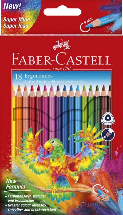 Faber Castell Kredki ołówkowe Ergonomics 18 kol. Faber Castell (116514 FC)
