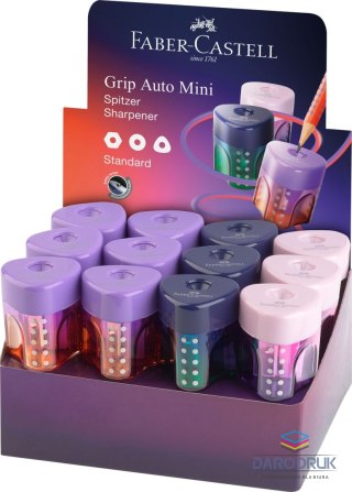 Faber Castell Temperówka Grip Mini Flow Edition czerwony plastik Faber Castell (183471 FC)