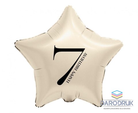Godan Balon foliowy Gwiazda z cyfrą 7 (kremowy) 18cal Godan (FG-BGM7)