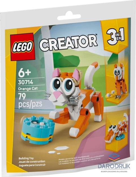 Lego Klocki konstrukcyjne Creator 3w1 Rudy kot Lego (30714)