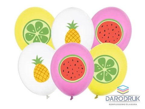 Partydeco Balon gumowy owoce mix 300mm Partydeco (SB14P-364-000-6)