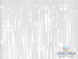 Partydeco Dekoracja kurtyna biała Partydeco (CRT3M-008)