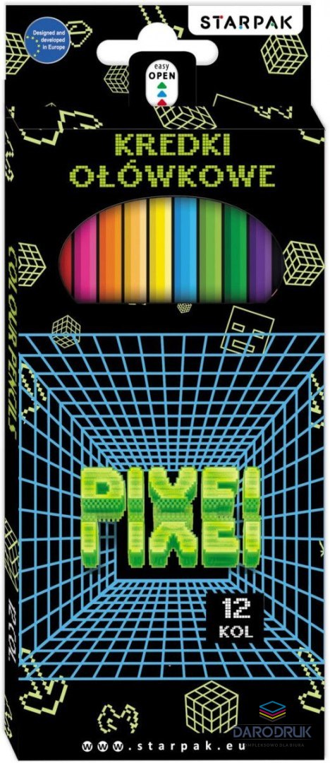 Starpak Kredki ołówkowe PIXEL GAME 12 kol. Starpak (580598)