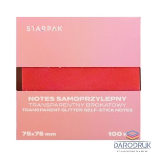 Starpak Notes samoprzylepny (karteczki) Transparentny ombre czerwony mix 100k [mm:] 75x75 Starpak (576525)