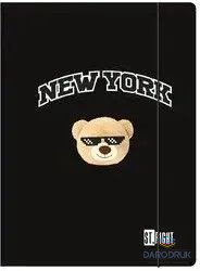 Unipap Teczka kartonowa na gumkę Nyc Mood A4 czarny 300g Unipap