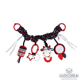 Balibazoo Grzechotka ZAWIESZKA DO WÓZKA KONTRASTOWA KROWA Balibazoo (BB82819)
