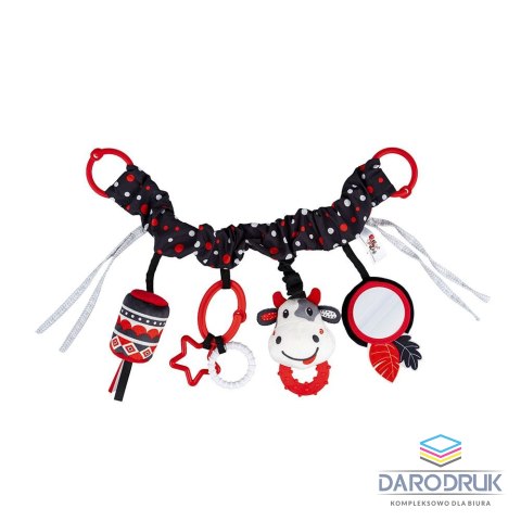 Balibazoo Grzechotka ZAWIESZKA DO WÓZKA KONTRASTOWA KROWA Balibazoo (BB82819)