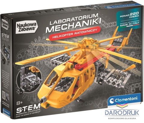 Clementoni Klocki konstrukcyjne Laboratorium mechaniki helikopter ratowniczy Clementoni (50447)