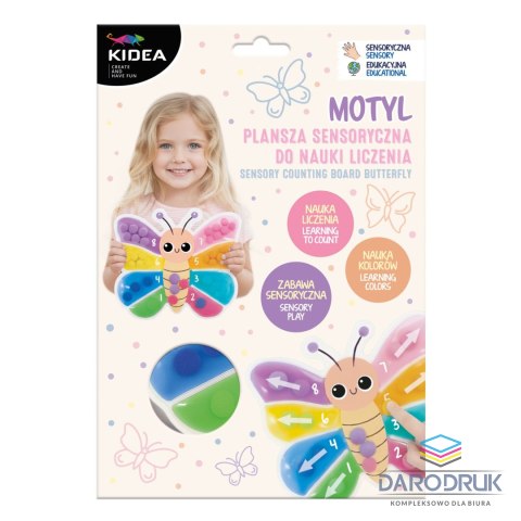 Kidea Zabawka edukacyjna Motyl PLANSZA SENSORYCZNA DO NAUKI LICZENIA Kidea (PLSNLMKA)