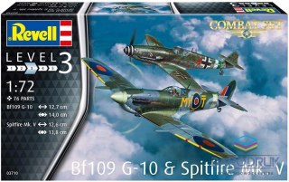 Revell Model do sklejania Samolot 1:72 Me BF-109G-10 & Spitfire Mk.V Revell (03710)