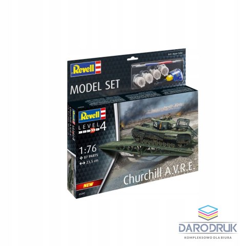 Revell Model do sklejania czołg SET 1/76 /63297/ CHURCHILL A.V.R.E. Revell (63297)