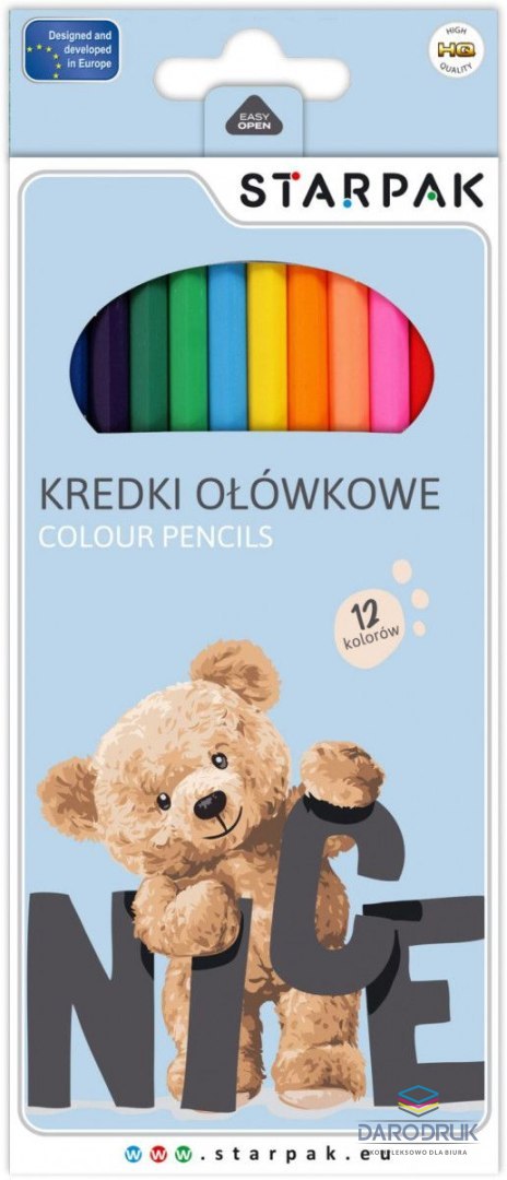Starpak Kredki ołówkowe Bear 12 kol. Starpak (580599)