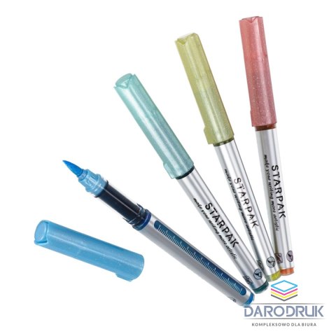 Starpak Marker suchościeralny Marker akrylowy brokat wkład mix okrągła końcówka Starpak (580593)