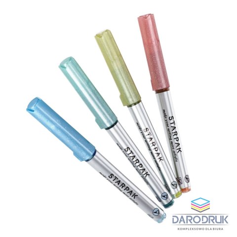 Starpak Marker suchościeralny Marker akrylowy brokat wkład mix okrągła końcówka Starpak (580593)
