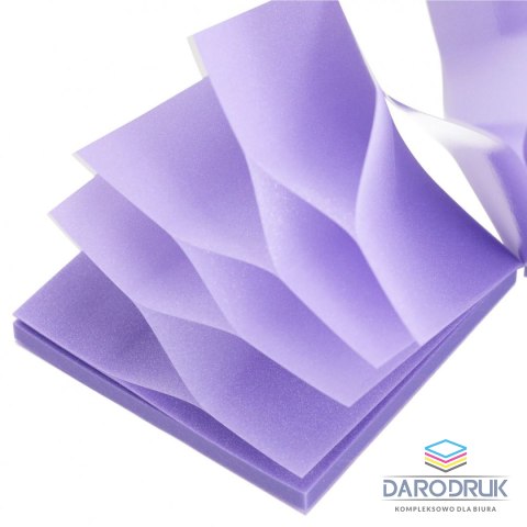 Starpak Notes samoprzylepny (karteczki) Transparentny brokat fiolet mix 200k [mm:] 75x75 Starpak (576527)