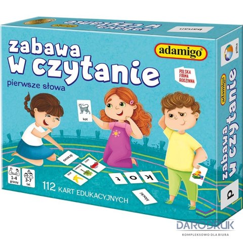 Adamigo Gra karciana ZABAWA W CZYTANIE - KARTY Adamigo