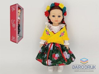Adar Lalka w stroju ludowym, z polskim głosem, śpiewa i mówi po polsku, twarda; Box [mm:] 380 Adar (587823)