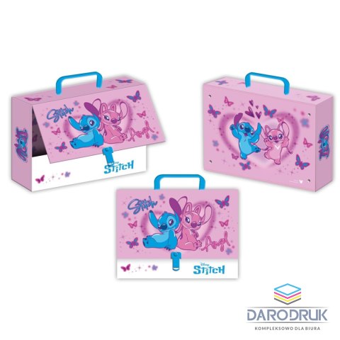Beniamin Teczka kartonowa na zatrzask Stitch Pink A4 mix Beniamin (63827)