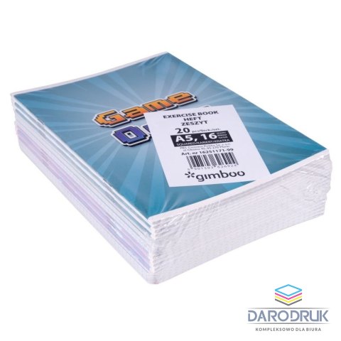 Gimboo Zeszyt A5 16k. 70g kratka Gimboo (16251171-99)