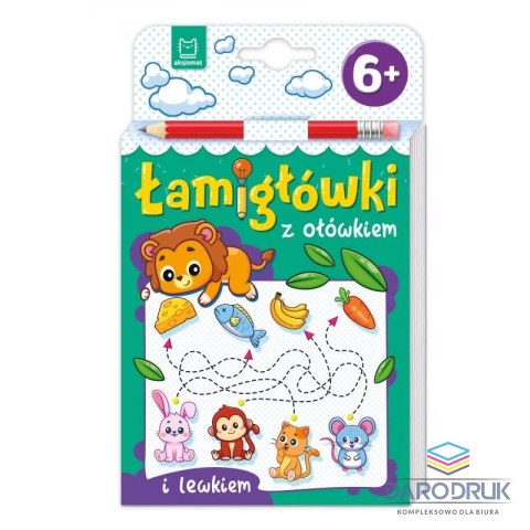 Aksjomat Książka dla dzieci Łamigłówki z ołówkiem i lewkiem. Od 6 lat Aksjomat
