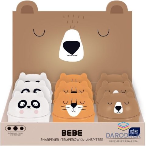 Bebe Temperówka elektyczna 3 otwory mix plastik Bebe