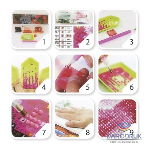 Flamingo Line Zestaw kreatywny Diamentowa mozaika 30x40cm Pies buldog Flamingo Line (1(66))