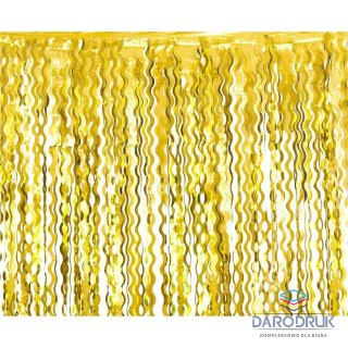Godan Dekoracja Kurtyna B&C Spirale, metaliczna złota, 100x200 cm Godan (SH-KSPZ)