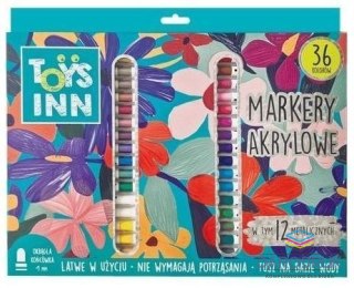 Stnux Marker specjalistyczny akrylowe 36szt. wkład mix okrągła końcówka Stnux (STN9650)