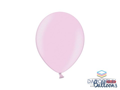 Strong Baloons Balon gumowy Metallic Candy Pink 1op/100sztuk metalizowany 100 szt różowy 270mm Strong Baloons (SB12M-081)