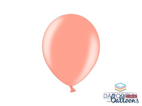 Strong Baloons Balon gumowy Metallic Rose Gold 1op/100sztuk metalizowany 100 szt różowy metaliczny 270mm Strong Baloons (SB12M-019R)