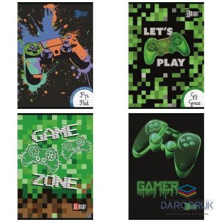 Unipap Zeszyt A4 Game Zone 32k. 70g linia podwójna kolorowa Unipap