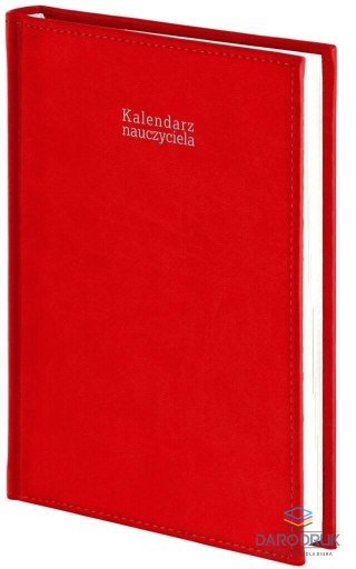 Wokół Nas Kalendarz nauczyciela książkowy (terminarz) Vivella czerwony A5 143mm x 204mm Wokół Nas (A5DN076B)