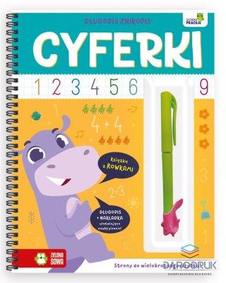 Zielona Sowa Książka dla dzieci Długopis znikopis. Cyferki Zielona Sowa