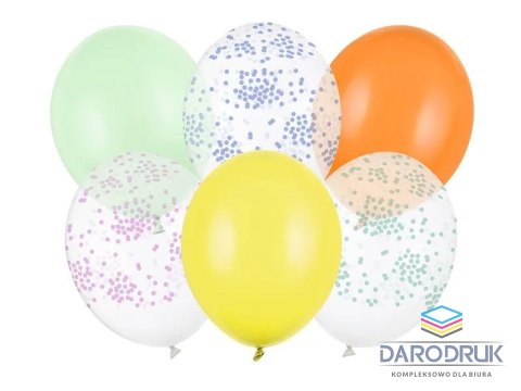 Partydeco Balon gumowy Konfetti mix 300mm Partydeco (SB14P-366-000-6)