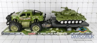 Dromader Samochód jeep wojskowy z przyczepą i czołgiem Dromader (130-1364421)