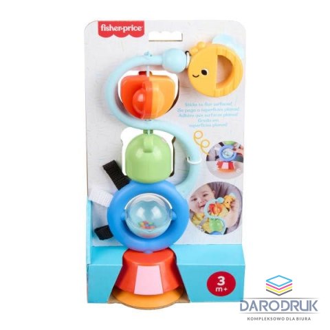 Fisher Price Zabawka edukacyjna Sensoryczna zabawka z przyssawką Wesołe odgłosy Fisher Price (JHB46)