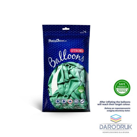 Partydeco Balon gumowy Party Deco BALONY STRONG METALLIC metalizowany zielony metaliczny 270mm Partydeco (SB12M-103/50)