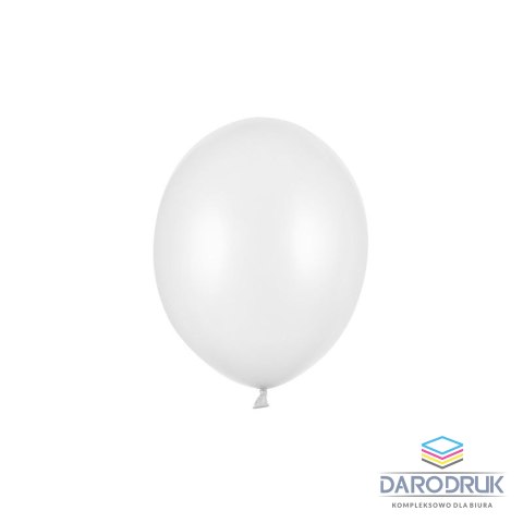 Partydeco Balon gumowy metalizowany 100 szt biały metalizowany 12cal Partydeco (12m-070)